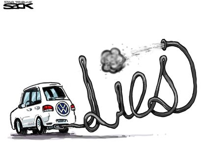 Editorial cartoon World Volkswagen Emissions Scandal