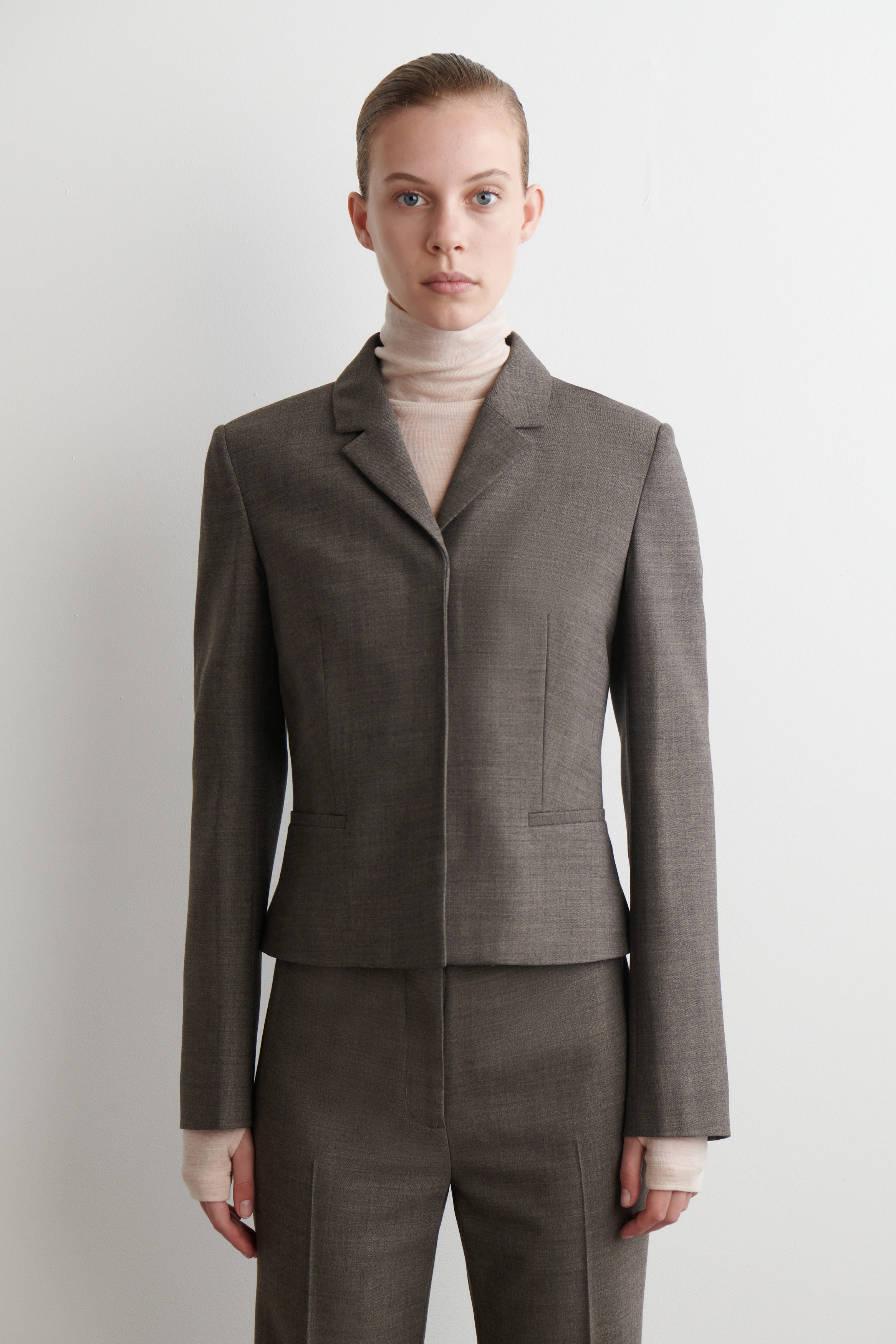 Slim Waisted Wool Blazer