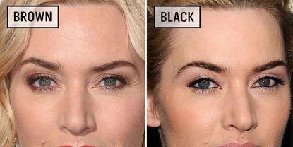 Celebrities Wearing Black Versus Brown Eyeliner - Why You Should