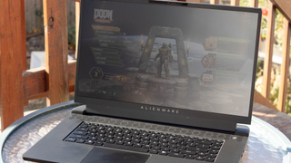 The Alienware M17 R5 excels in first-person games that are popular on gaming laptops.