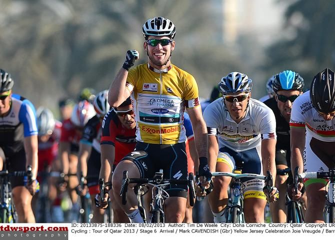 Mark Cavendish wins stage 6 of the Tour of Qatar