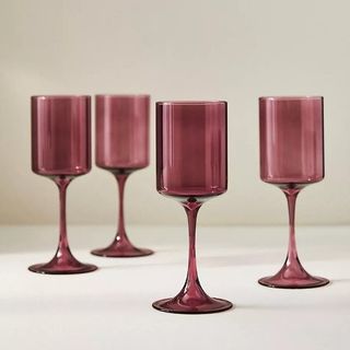 Red wine glasses