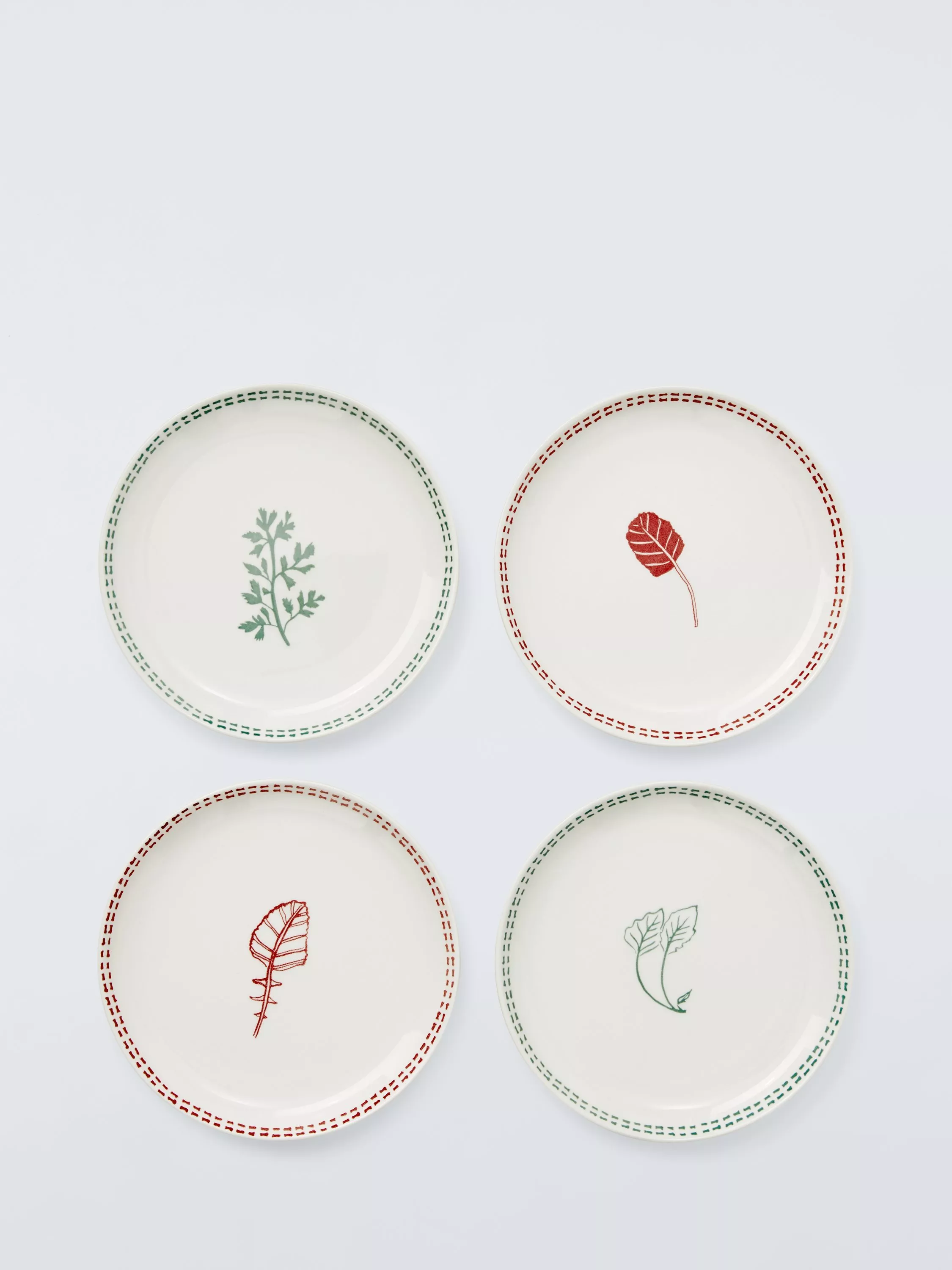 John Lewis X Deliciously Ella Stoneware Small Plate, Set of 4, 15cm, Multi