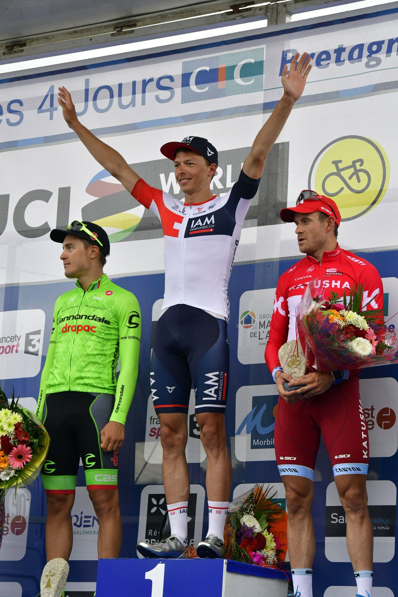 Oliver Naesen (IAM Cycling) winner of the GP Ouest France-Plouay