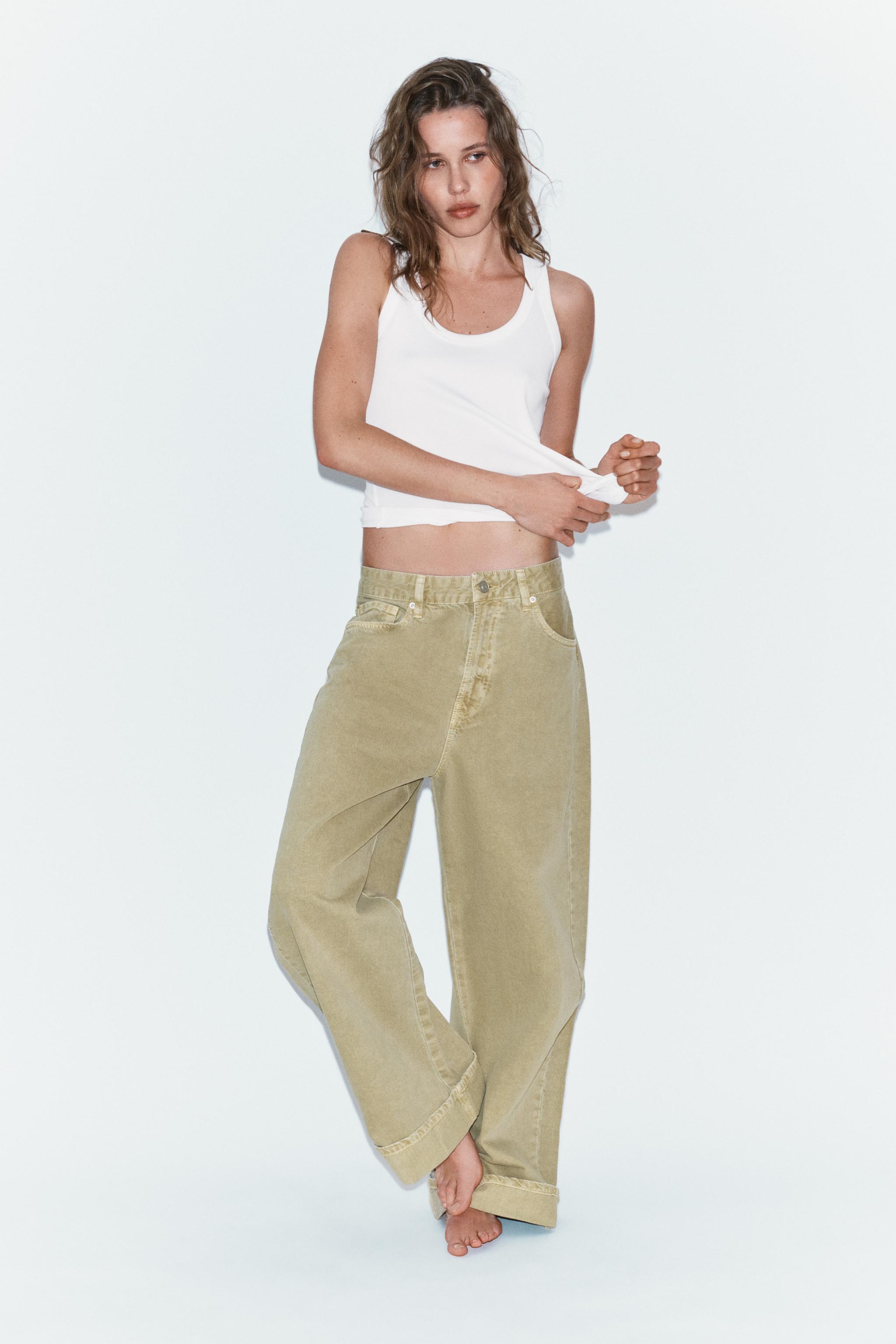 Trf Mid-Waist Baggy Folded Jeans