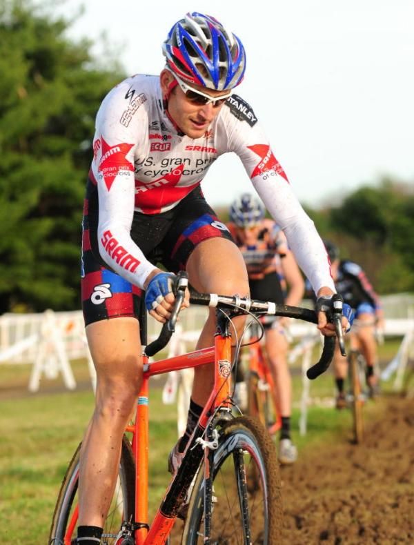 Ryan Trebon (Kona) suffered a poor start and had to work through slower riders.