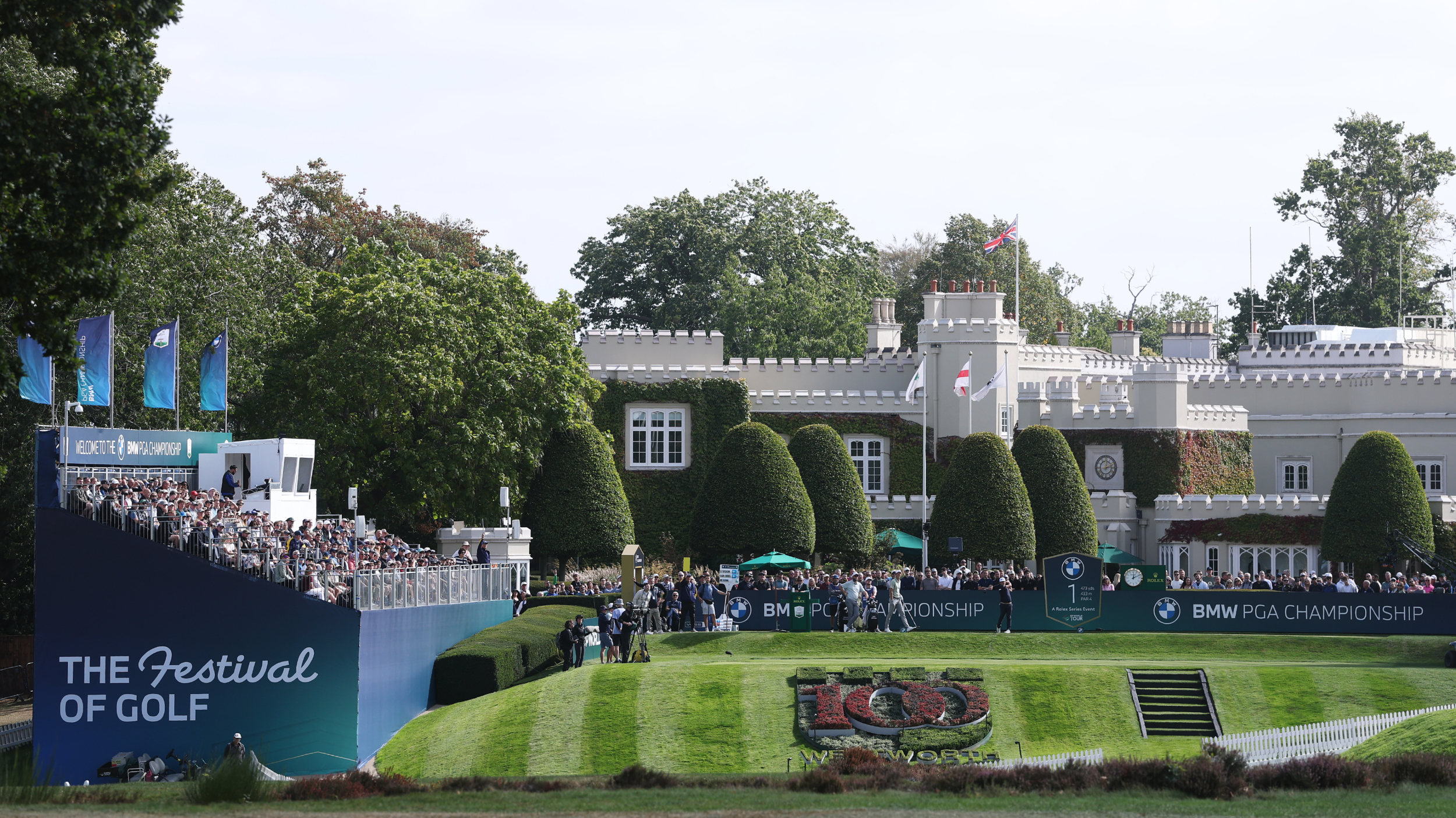 A general view of the clubhouse at Wentworth