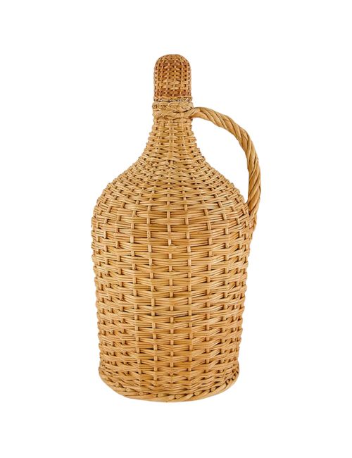 House of Capricorn Large Wicker Glass Flask