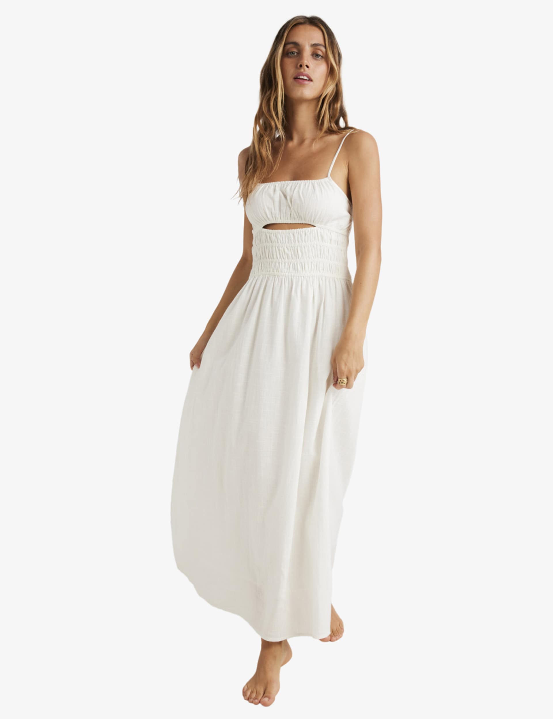 Cloud Pure Cotton Square Neck Maxi Dress