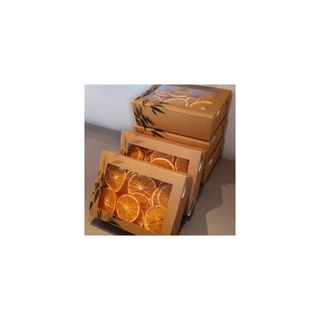 Dried oranges in box