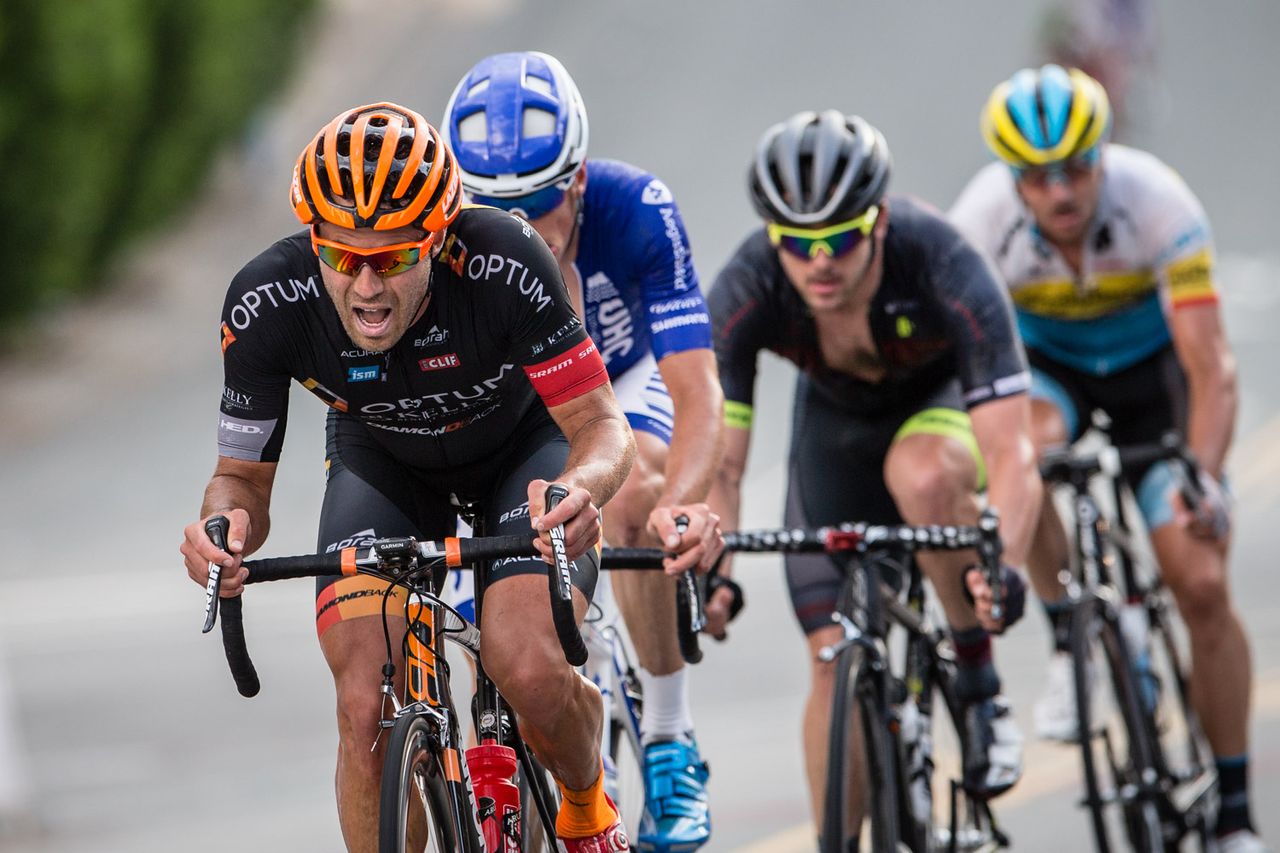 Jesse Anthony (Optum) drives the front of the chase.