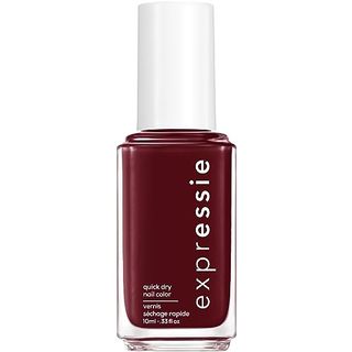 Essie Expressie, Quick-Dry Nail Polish, 8-Free Vegan, Deep Burgundy, Not so Low-Key, 0.33 Fl Oz