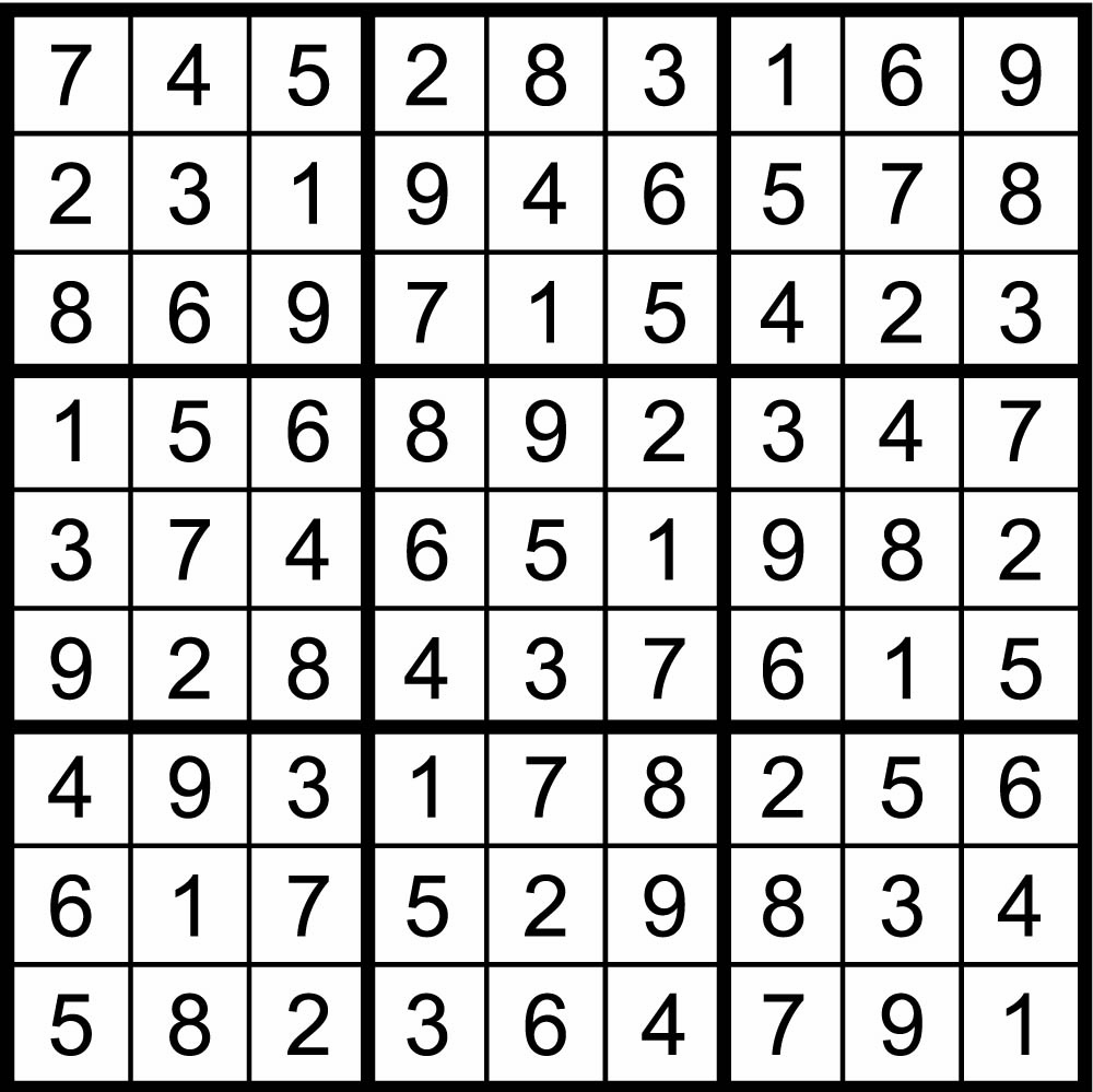 Sudoku solution