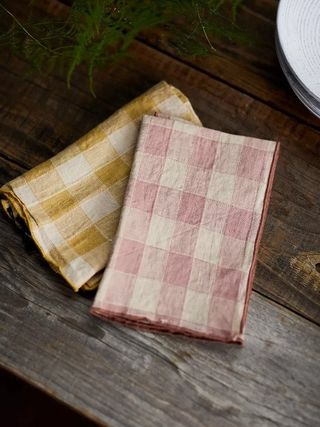 plaid napkins 