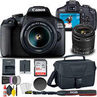 Canon EOS 2000D Rebel T7 Camera Bundle $449.99