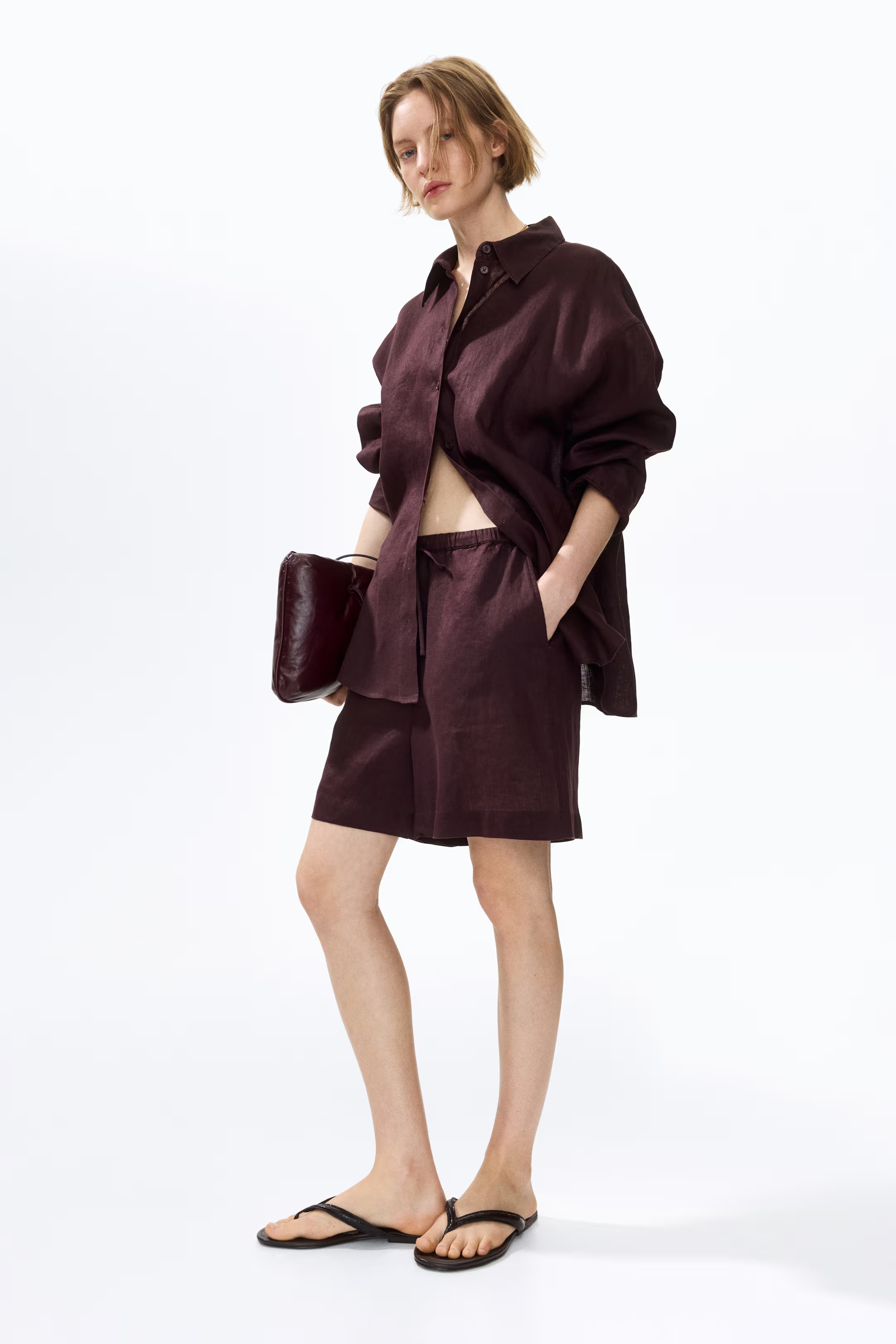 H&amp;amp;M, Oversized Linen Shirt