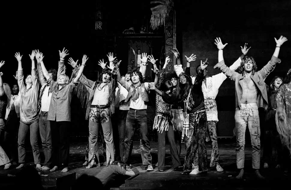 The cast of Hair &amp;ndash; The Tribal Rock Musical in London, September 1968