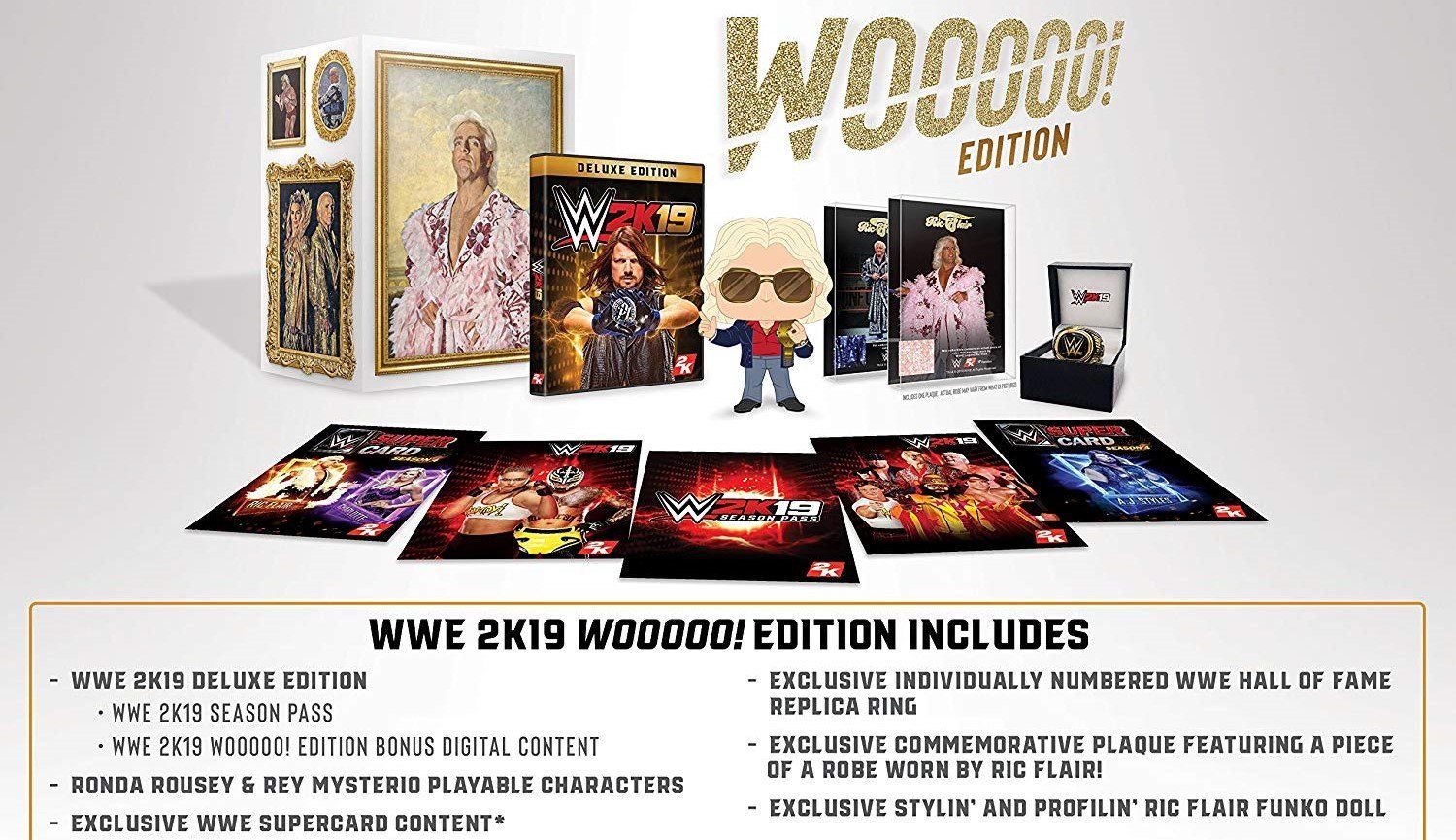 ☆PS4 WWE 2K19 Wooooo! Edition WWE 2K19 Ric Flair Wooooo! Collectors Edition PlayStation 4 PS4