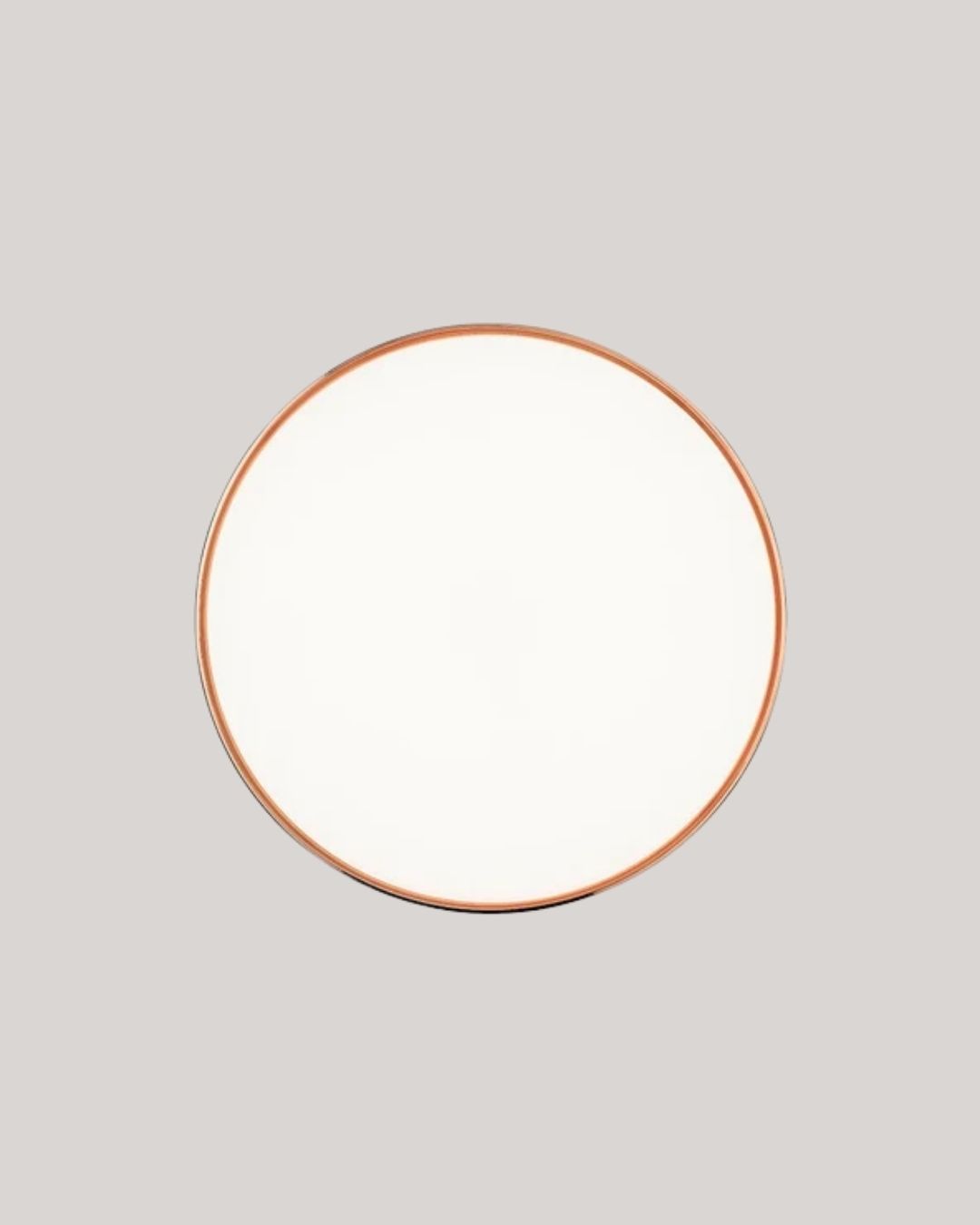 Flos Clara Wall / Ceiling Light - No outer ring against pale brown background.