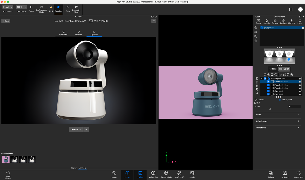 Modelo 3D produzido no KeyShot