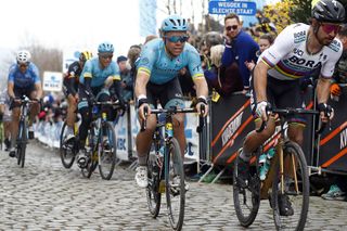 Michael Valgren (Astana) follows Peter Sagan at Tour of Flanders