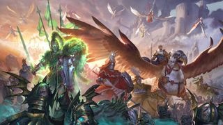 Bretonnians fighting undead
