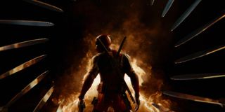 Deadpool in the Deadpool 2 opening credits