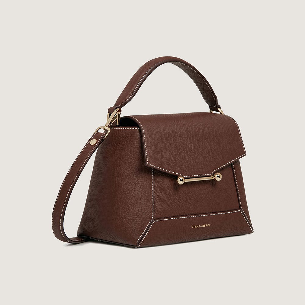 Mosaic Bag - Chocolate With Vanilla Stitch
