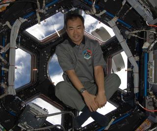 Japan Aerospace Exploration Agency astronaut Soichi Noguchi poses for a photo on the International Space Station in February 2010.