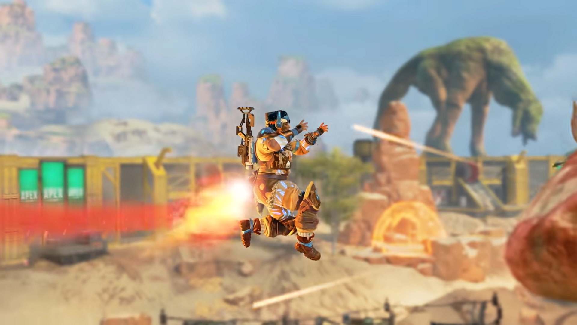 Apex Legends Season 14 - Vantage uses a rocket pack to take the leap