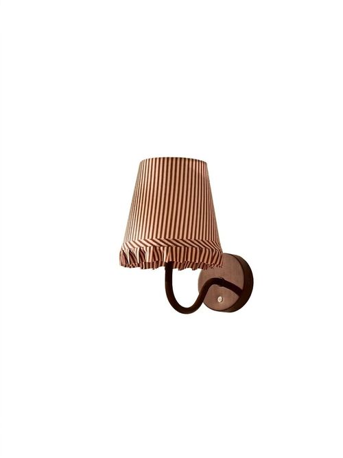 Millie Frill Stripe Shade Rechargeable Wall Light - Mocha Brown