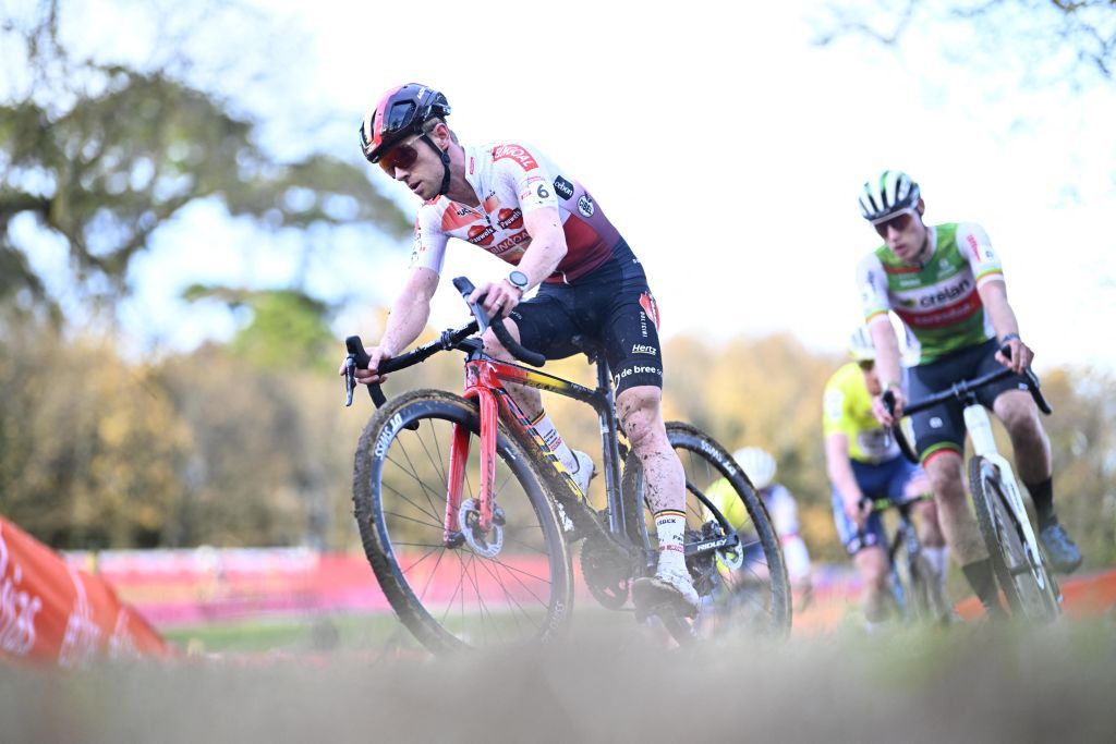 riders during men's dublin uci cyclocross world cup 2024
