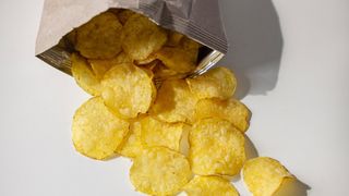 Crisps falling out of package