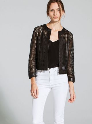 Uterque Nappa leather jacket with perforations, £195