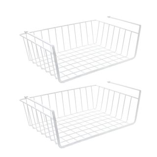 White under-shelf baskets