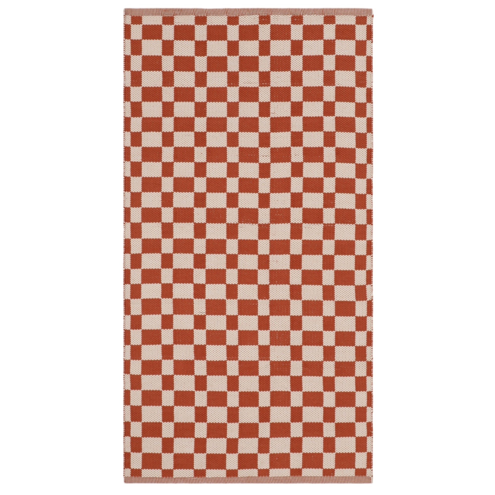Bundleberry by Amanda Holden for QVC Orange Checkered Rug