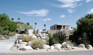 One of Palm Springs’ most famous homes, the Kaufmann House by Richard Neutra. Photography: Joe Wolf. on show during Palm Springs Modernism Week 2022
