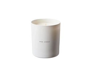 Soak Sunday candle on white background.