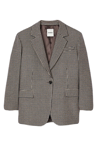 Sandro Small-Check Suit Jacket