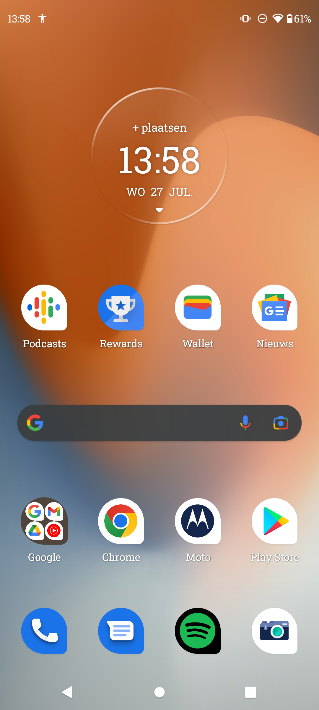 Homescreen Motorola Moto G52