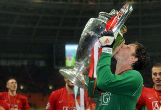 Van Der Sar won the Champions League in 2008 after saving Nicolas Anelka's penalty.