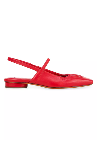 Red Color Trend 2023 | Vince Venice Leather Slingback Flats