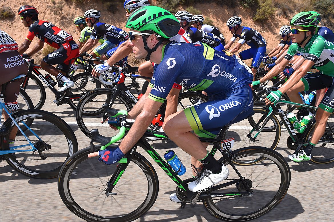 Simon Yates before he crashed