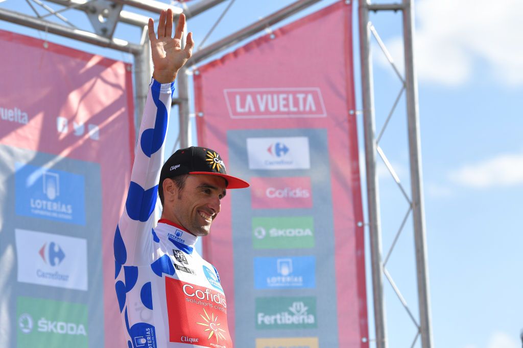 Podium), Luis Angel Mate of Spain and Team Cofidis Polka Dot Mountain Jersey), Celebration