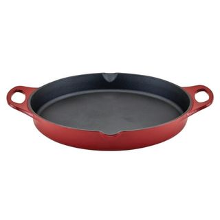 Rachael Ray 14” Nonstick Cast Iron Skillet With Side Handles, Red