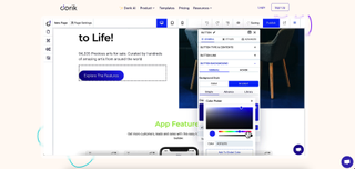 screenshot of Dorik website builder features