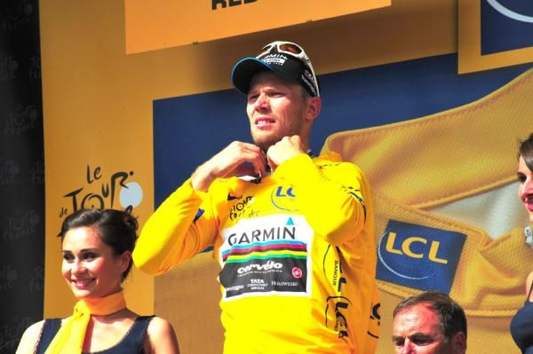 Thor Hushovd (Garmin-Cervelo) will enjoy another day in yellow on Tuesday.
