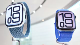 The Apple Watch Series 10 on display at the device's launch in September 2024