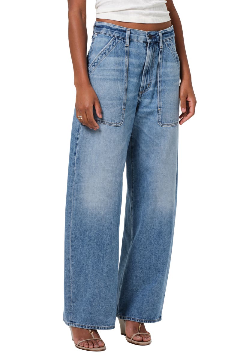 Ayla High Waist Baggy Wide Leg Utility Jeans