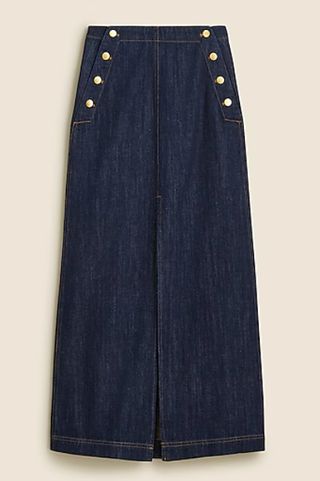 Denim Sailor Maxi Skirt